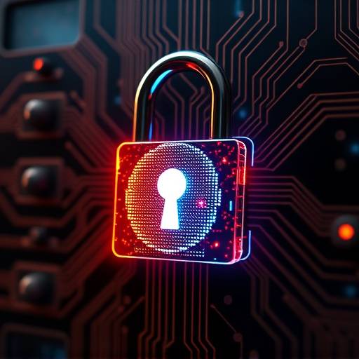Imagen ilustrativa de un candado digital simbolizando la seguridad de los datos.